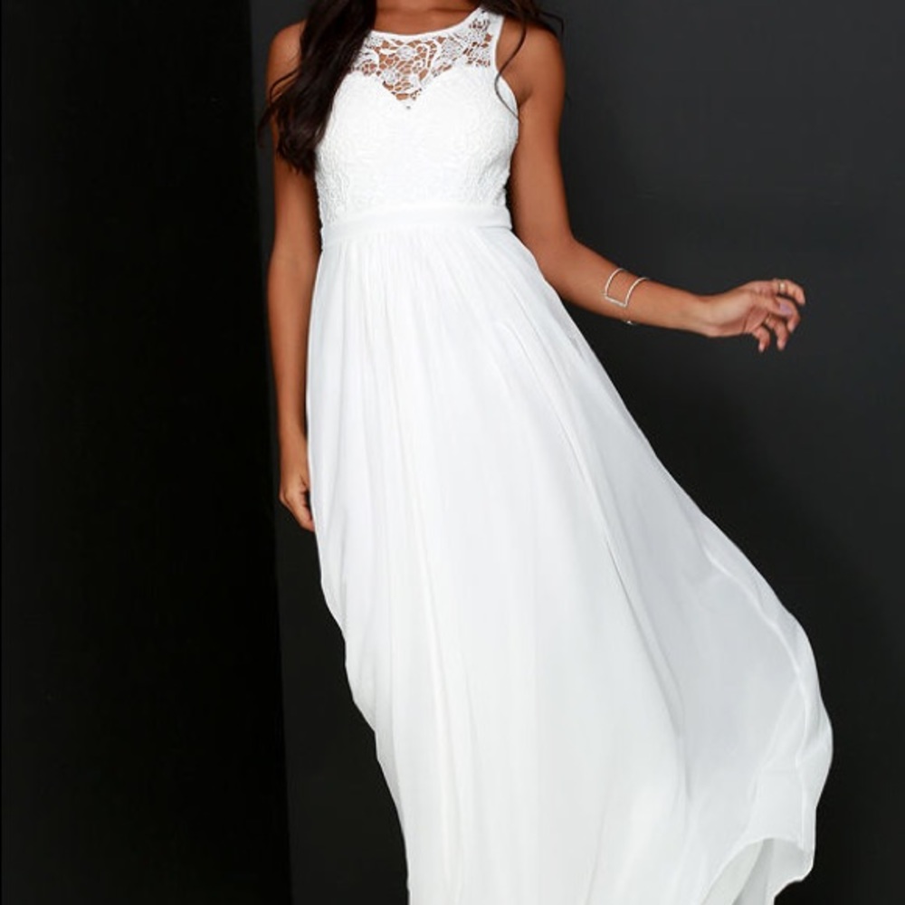 Ivory Lace Maxi dress